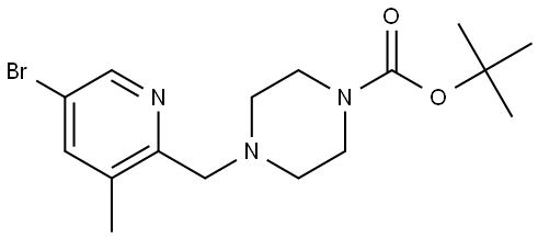 tert-butyl 4-((5-bromo-3-methylpyridin-2-yl)methyl)piperazine-1-carboxylate Structure