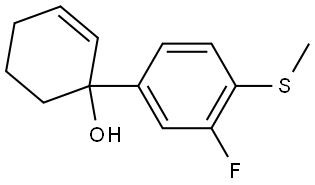 3'-fluoro-4'-(methylthio)-1,2,3,4-tetrahydro-[1,1'-biphenyl]-1-ol Structure