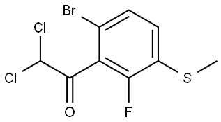 1-(6-bromo-2-fluoro-3-(methylthio)phenyl)-2,2-dichloroethanone Structure