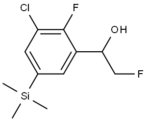 1-(3-chloro-2-fluoro-5-(trimethylsilyl)phenyl)-2-fluoroethanol Structure