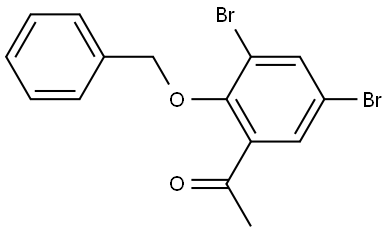 1-(2-(benzyloxy)-3,5-dibromophenyl)ethanone Structure