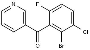 (2-bromo-3-chloro-6-fluorophenyl)(pyridin-3-yl)methanone Structure