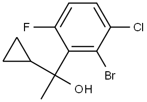 1-(2-bromo-3-chloro-6-fluorophenyl)-1-cyclopropylethanol Structure