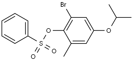 2-bromo-4-isopropoxy-6-methylphenyl benzenesulfonate Structure