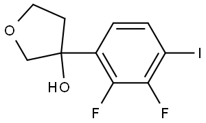 3-(2,3-difluoro-4-iodophenyl)tetrahydrofuran-3-ol Structure