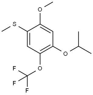 (4-isopropoxy-2-methoxy-5-(trifluoromethoxy)phenyl)(methyl)sulfane Structure