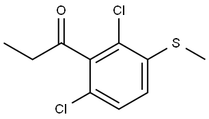 1-(2,6-dichloro-3-(methylthio)phenyl)propan-1-one Structure