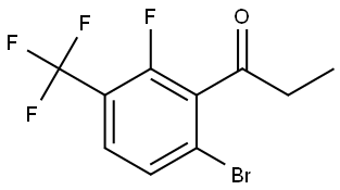 1-(6-bromo-2-fluoro-3-(trifluoromethyl)phenyl)propan-1-one Structure