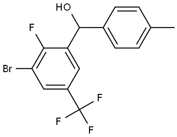 (3-bromo-2-fluoro-5-(trifluoromethyl)phenyl)(p-tolyl)methanol Structure