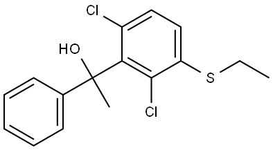 1-(2,6-dichloro-3-(ethylthio)phenyl)-1-phenylethanol Structure