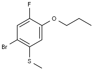 (2-bromo-4-fluoro-5-propoxyphenyl)(methyl)sulfane Structure