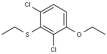 (2,6-dichloro-3-ethoxyphenyl)(ethyl)sulfane Structure