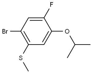 (2-bromo-4-fluoro-5-isopropoxyphenyl)(methyl)sulfane Structure