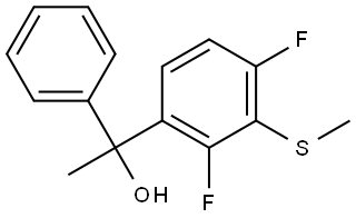 1-(2,4-difluoro-3-(methylthio)phenyl)-1-phenylethanol Structure