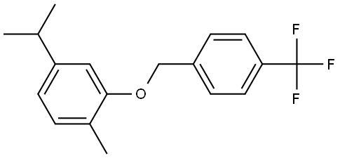 4-isopropyl-1-methyl-2-((4-(trifluoromethyl)benzyl)oxy)benzene Structure