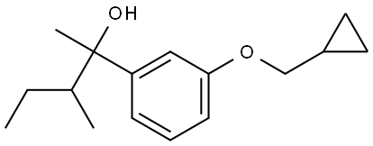 2-(3-(cyclopropylmethoxy)phenyl)-3-methylpentan-2-ol Structure