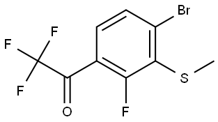 1-(4-bromo-2-fluoro-3-(methylthio)phenyl)-2,2,2-trifluoroethanone Structure