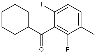 cyclohexyl(2-fluoro-6-iodo-3-methylphenyl)methanone Structure