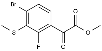 methyl 2-(4-bromo-2-fluoro-3-(methylthio)phenyl)-2-oxoacetate Structure