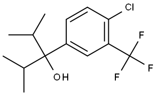 3-(4-chloro-3-(trifluoromethyl)phenyl)-2,4-dimethylpentan-3-ol Structure