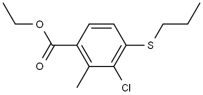 ethyl 3-chloro-2-methyl-4-(propylthio)benzoate Structure