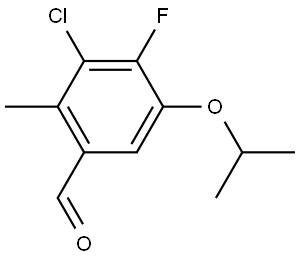 3-chloro-4-fluoro-5-isopropoxy-2-methylbenzaldehyde 구조식 이미지
