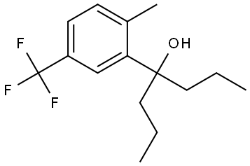 4-(2-methyl-5-(trifluoromethyl)phenyl)heptan-4-ol Structure