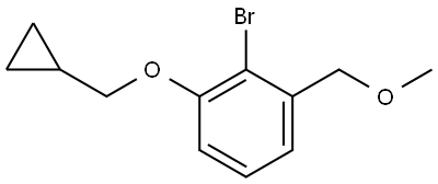 2-bromo-1-(cyclopropylmethoxy)-3-(methoxymethyl)benzene 구조식 이미지