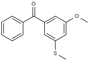 (3-methoxy-5-(methylthio)phenyl)(phenyl)methanone Structure