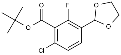 tert-butyl 6-chloro-3-(1,3-dioxolan-2-yl)-2-fluorobenzoate 구조식 이미지