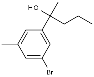 2-(3-bromo-5-methylphenyl)pentan-2-ol Structure