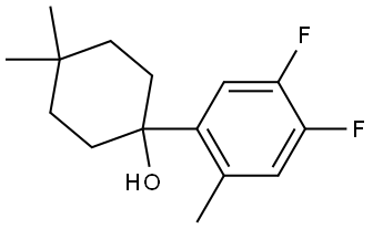 1-(4,5-difluoro-2-methylphenyl)-4,4-dimethylcyclohexanol Structure