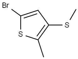 5-bromo-2-methyl-3-(methylthio)thiophene Structure