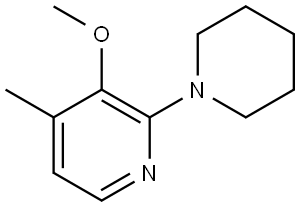 3-methoxy-4-methyl-2-(piperidin-1-yl)pyridine Structure