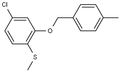 (4-chloro-2-((4-methylbenzyl)oxy)phenyl)(methyl)sulfane Structure