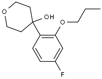 4-(4-fluoro-2-propoxyphenyl)tetrahydro-2H-pyran-4-ol Structure