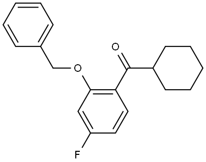 (2-(benzyloxy)-4-fluorophenyl)(cyclohexyl)methanone Structure