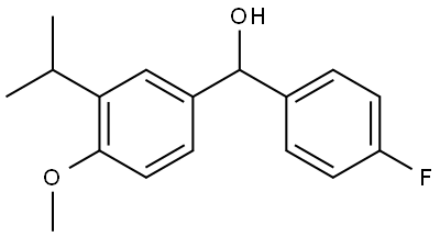 (4-fluorophenyl)(3-isopropyl-4-methoxyphenyl)methanol Structure