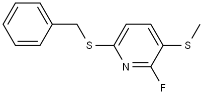 6-(benzylthio)-2-fluoro-3-(methylthio)pyridine Structure