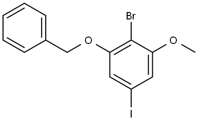 1-(benzyloxy)-2-bromo-5-iodo-3-methoxybenzene Structure