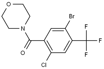 (5-bromo-2-chloro-4-(trifluoromethyl)phenyl)(morpholino)methanone Structure