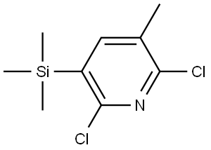 2,6-dichloro-3-methyl-5-(trimethylsilyl)pyridine Structure