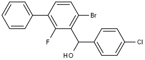 (4-bromo-2-fluoro-[1,1'-biphenyl]-3-yl)(4-chlorophenyl)methanol Structure