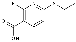 6-(ethylthio)-2-fluoronicotinic acid Structure