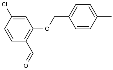 4-chloro-2-((4-methylbenzyl)oxy)benzaldehyde Structure