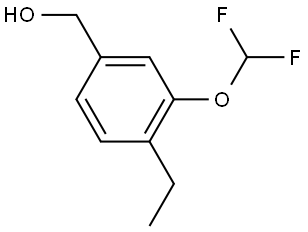 (3-(difluoromethoxy)-4-ethylphenyl)methanol Structure