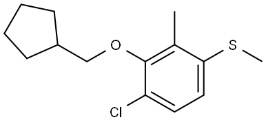 (4-chloro-3-(cyclopentylmethoxy)-2-methylphenyl)(methyl)sulfane Structure