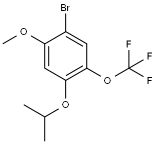 1-bromo-4-isopropoxy-2-methoxy-5-(trifluoromethoxy)benzene Structure