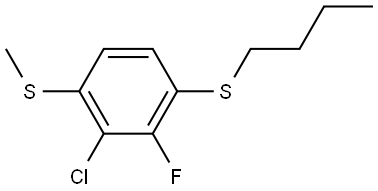 butyl(3-chloro-2-fluoro-4-(methylthio)phenyl)sulfane Structure