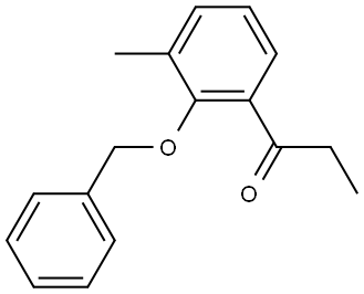 1-(2-(benzyloxy)-3-methylphenyl)propan-1-one Structure